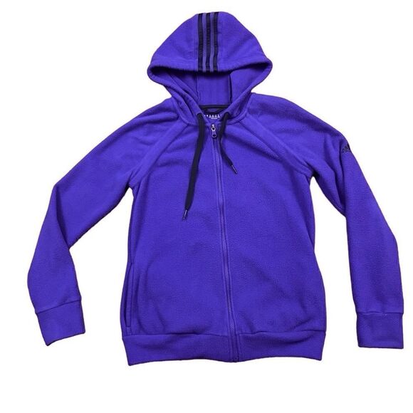 Retro Adidas Fleece Full Zip Hoodie - Picture 1 of 7